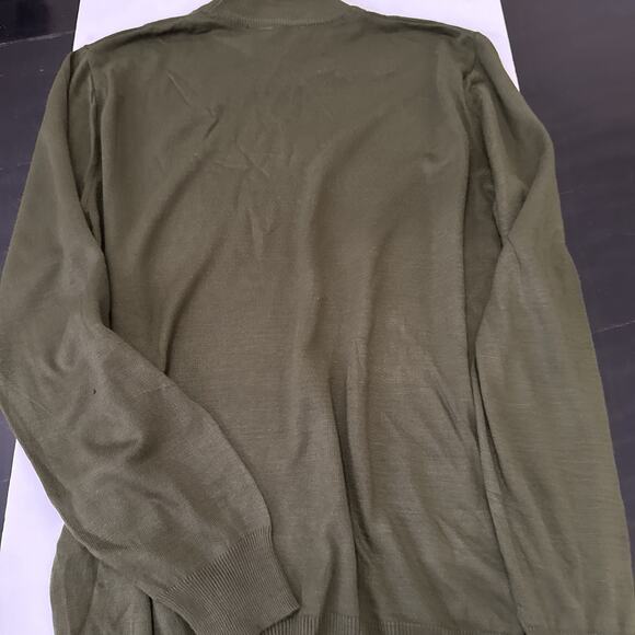 Tailored Recreation Premium Sweater Men XL Green Wool Blend Mock Neck Fitted EUC - Picture 6 of 7